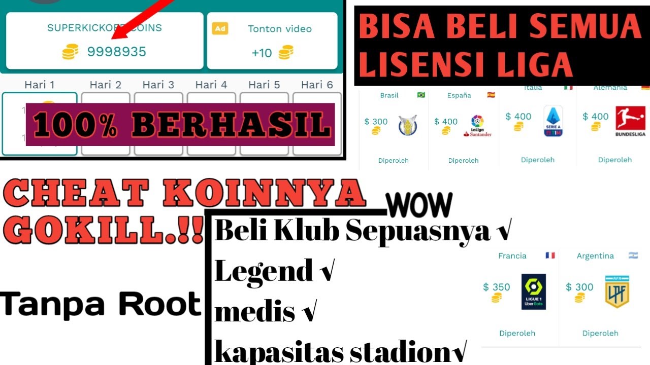 CHEAT KOIN SUPERKICKOFF NO ROOT, PASTI BERHASIL, PART 1