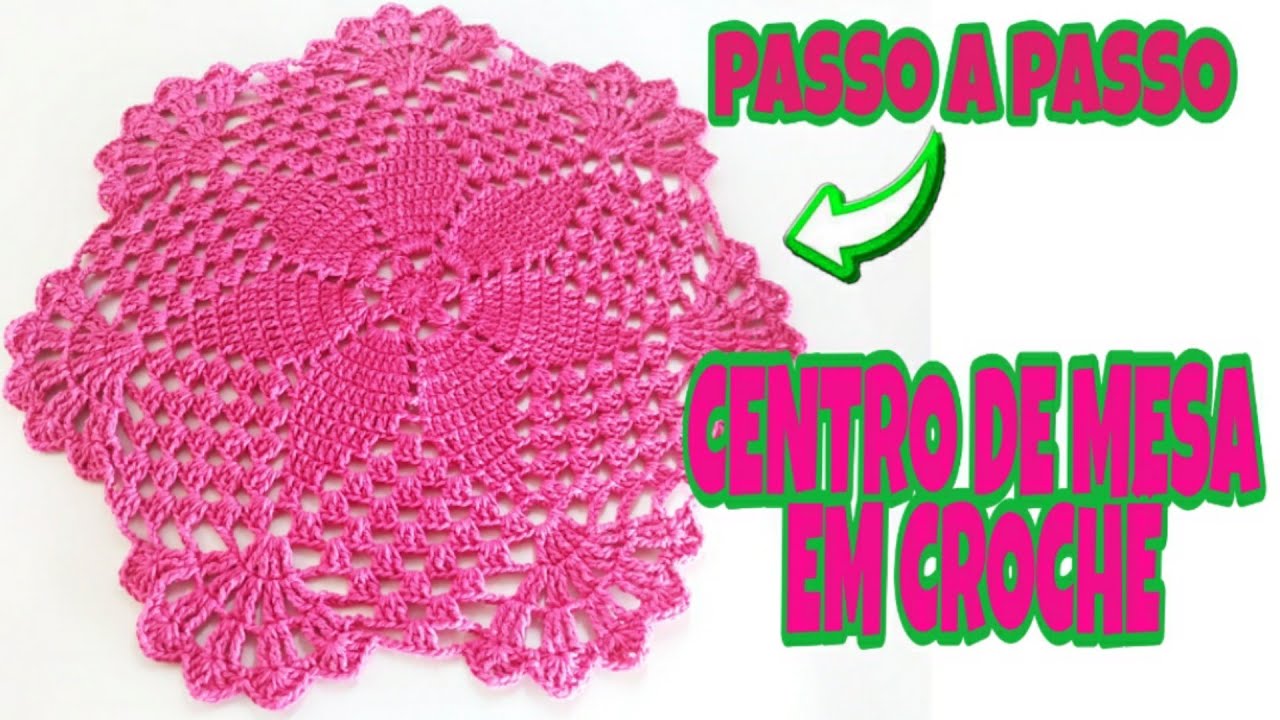 CENTRO DE MESA EM CROCHÊ/PASSO A PASSO #claudilenecasaecroche