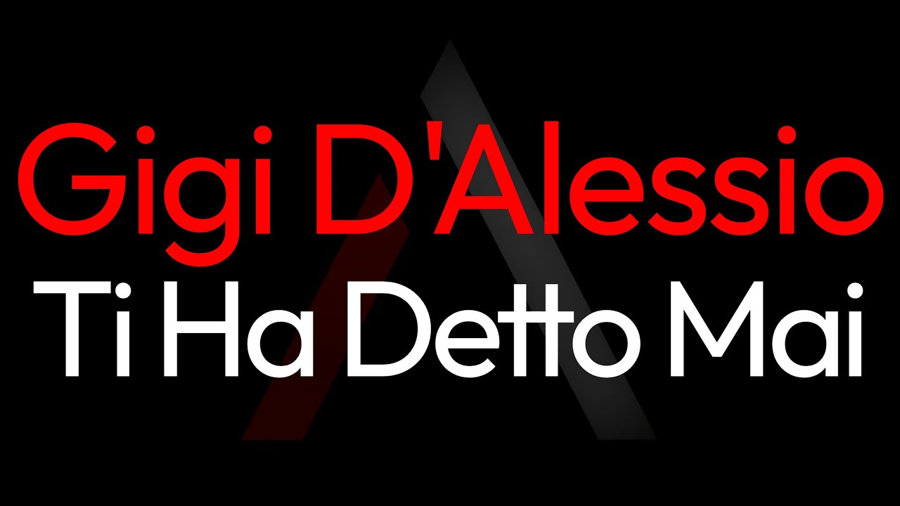 🎤 Gigi D'Alessio - Ti Ha Detto Mai [ARK Karaoke]