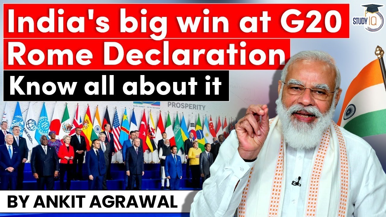 G20 Summit 2021, Rome Declaration on Climate Change a big win for India, UPSC GS Paper 3 Environment