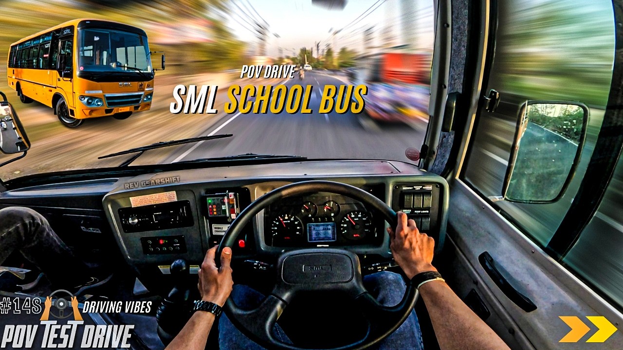 2026 SML ISUZU S7 AC SCHOOL BUS | 3455CC 100HP | POV Drive #148 | BUS POV | 4K | #sml #isuzu #bus