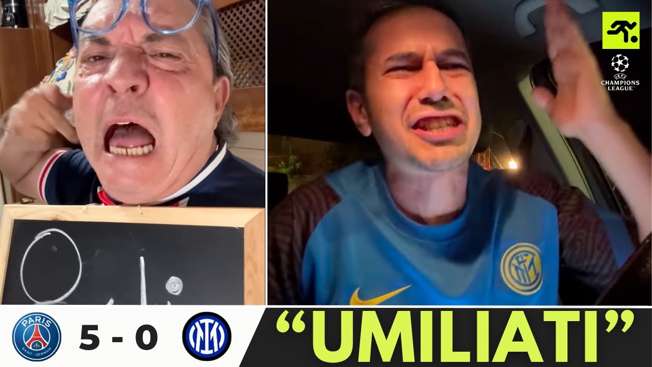 PSG INTER 5 0 | GUFI ALL’ATTACCO: “LA PIÙ GRANDE UMILIAZIONE DELLA STORIA DEL CALCIO…” | TIFOSIAMO