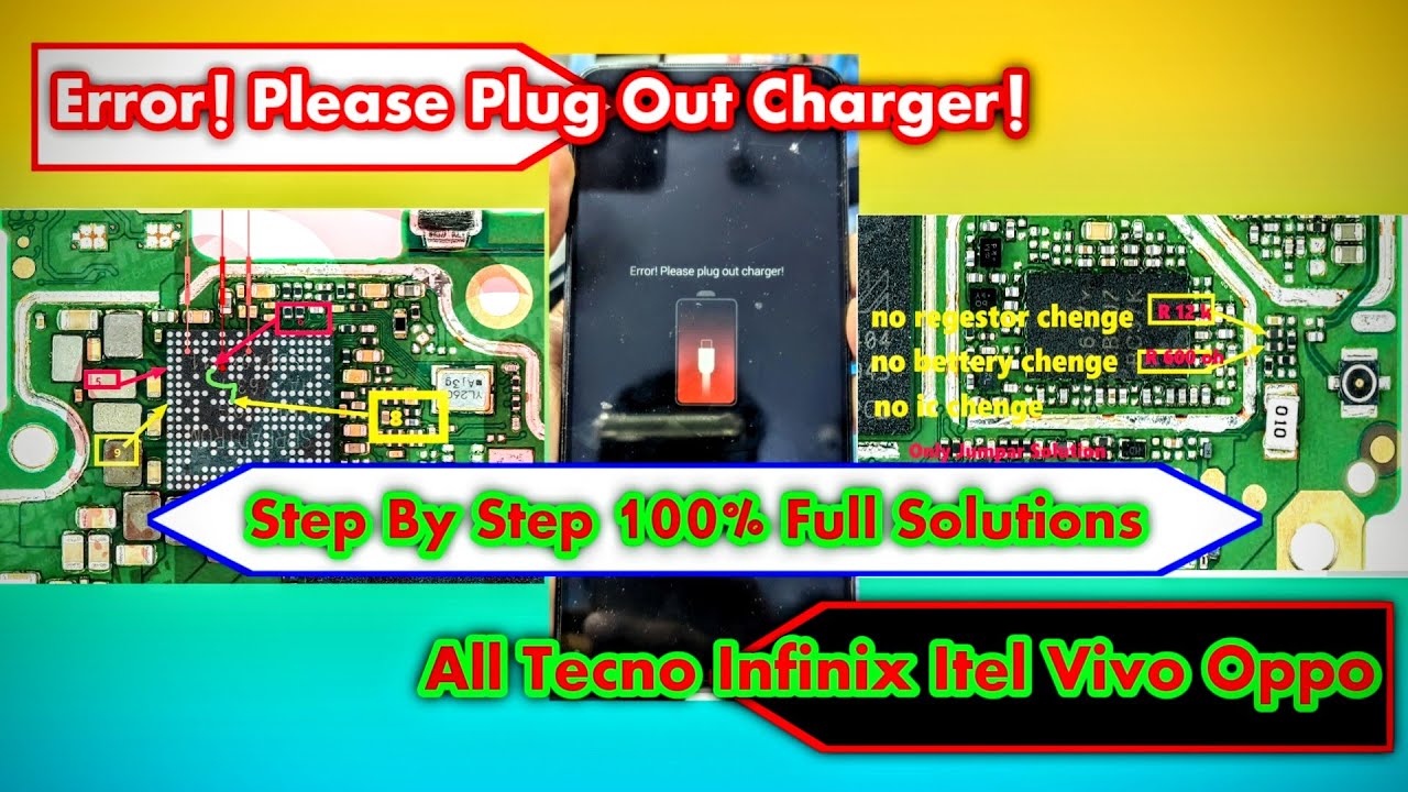 📱🔥Tecno spark go 2024 bg6   error! please plag out charger! 🛠️ charging solution 100% done ✅