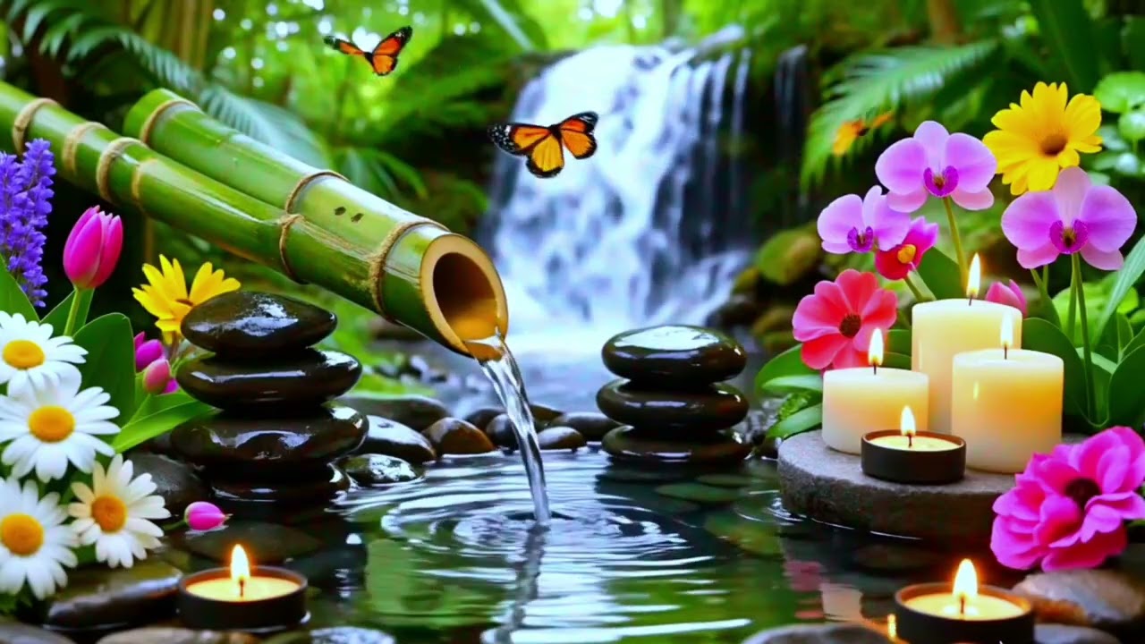 Relax Your Mind in Minutes 🌿 Bamboo Water Fountain & Spa Relaxing Music