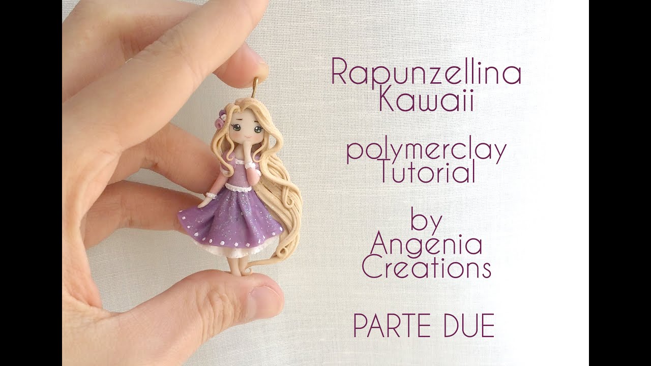 Tutorial angenioso -  Rapunzellina kawaii in fimo/ make a doll - livello super base - parte 2