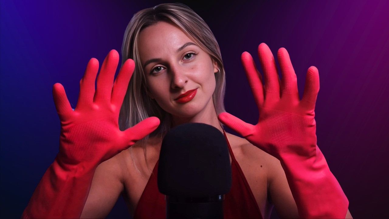 4K ASMR | Spontex Rubber/Latex Gloves 🧤 (No Talking)