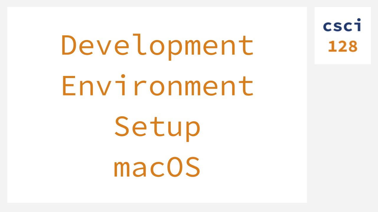 MacOS Course Setup Guide
