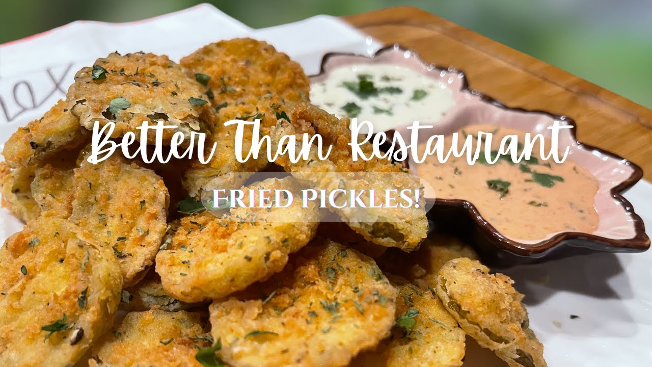 Crispy Fried Pickles with Homemade Ranch & Cajun Sauce (Easy Recipe!)