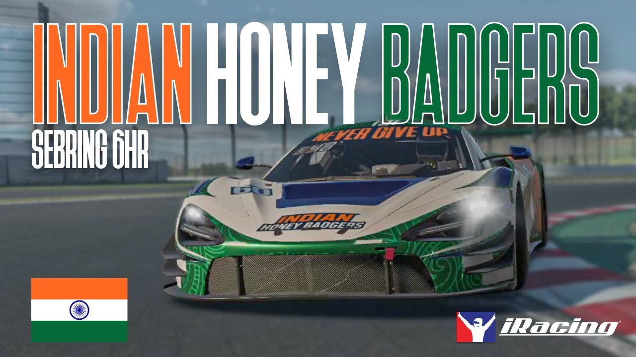 LIVE: 6 Hours of Sebring | Indian Honey Badgers | iRacing Endurance Special