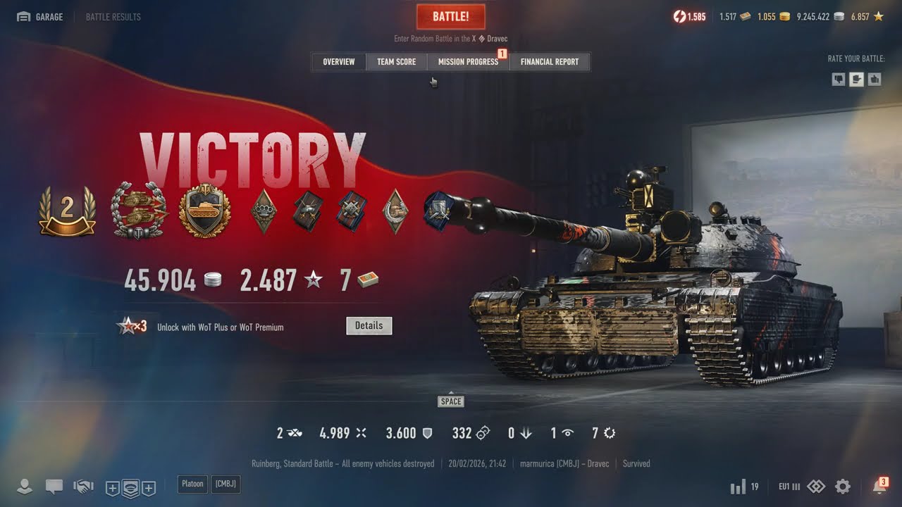 Dravec 5K DMG Victory (DRG WoT Gameplay) World of Tanks