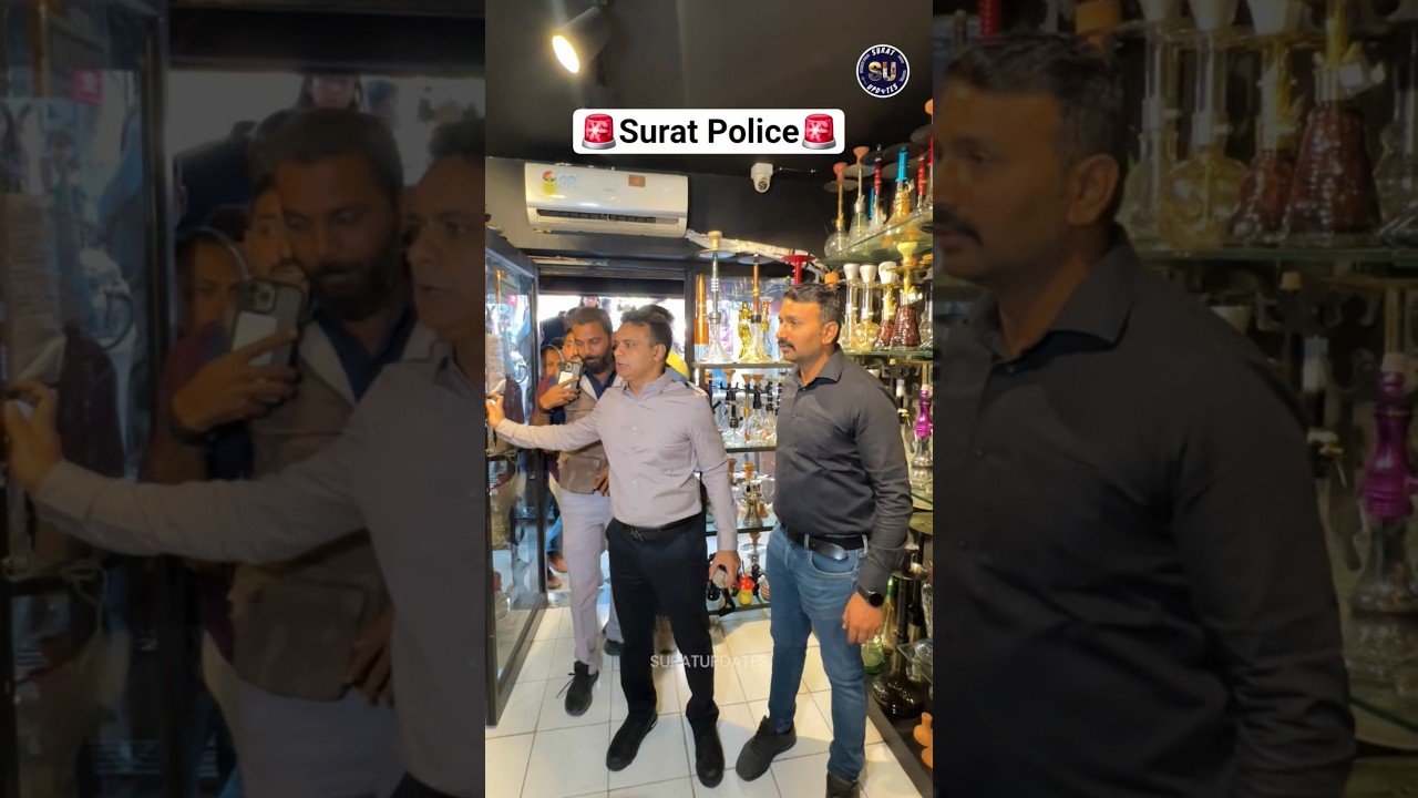 🚨Raid by Surat police🚨 #police #news #surat #viral