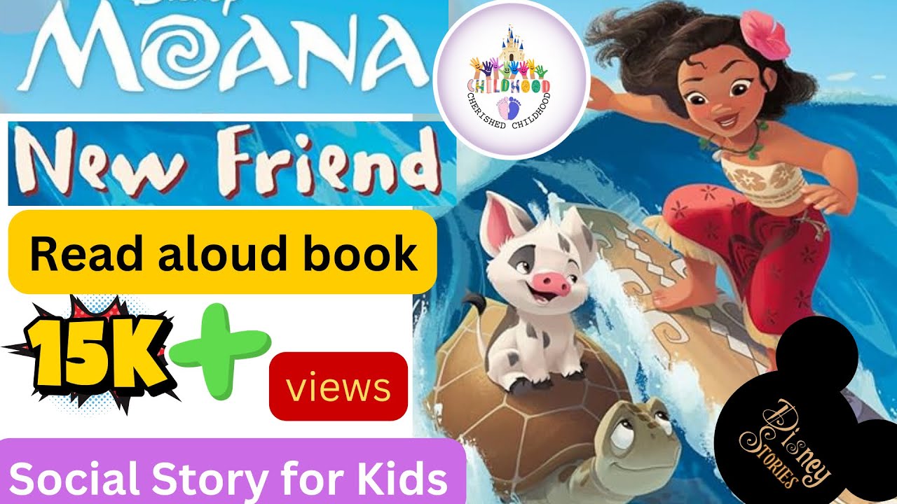 Disney Princess Read along Book | Moana's New Friend | Bedtime Sleep Story for Kids  | Read Out Loud