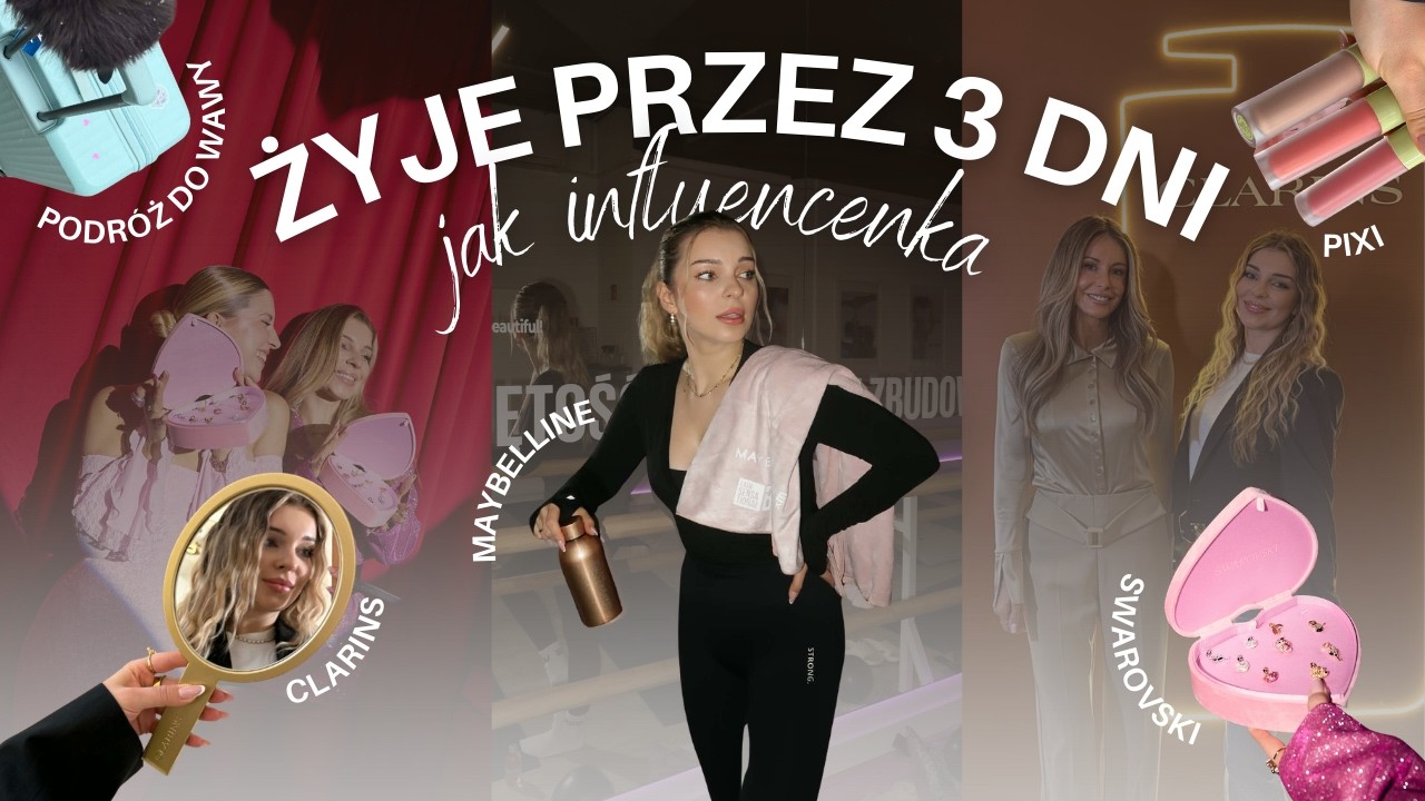 żyję 3 dni jak INFLUENCERKA, eventy w warszawie, jedzonko, zakupy | vlog
