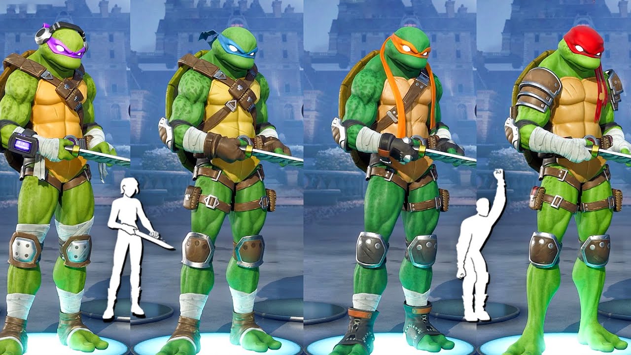 All TMNT Skins with Fortnite Emotes