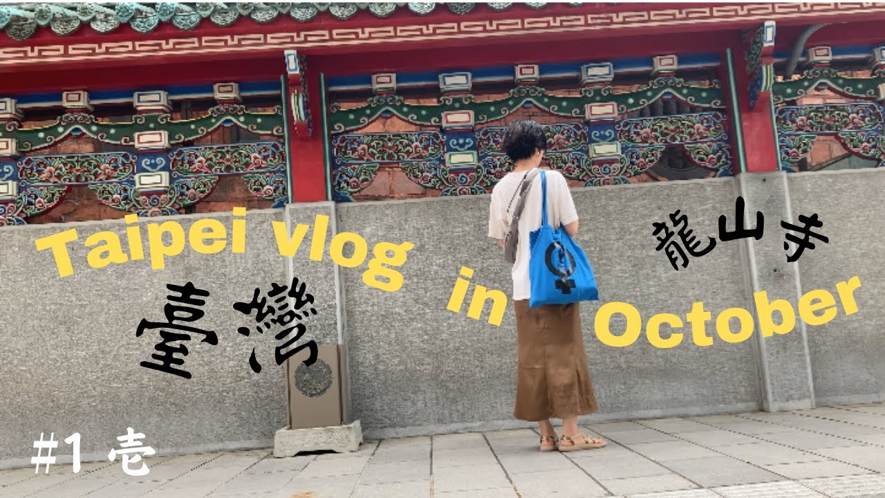 【10月台湾】🇹🇼台北2泊3日の１人旅 Vlog#1  ディープな龍山寺すぐ横のMonka Hotel｜艋舺夜市｜チャイナシューズ爆買い｜台湾限定無印の漢方茶｜ルーローファン魯肉飯｜かき氷｜スタバ