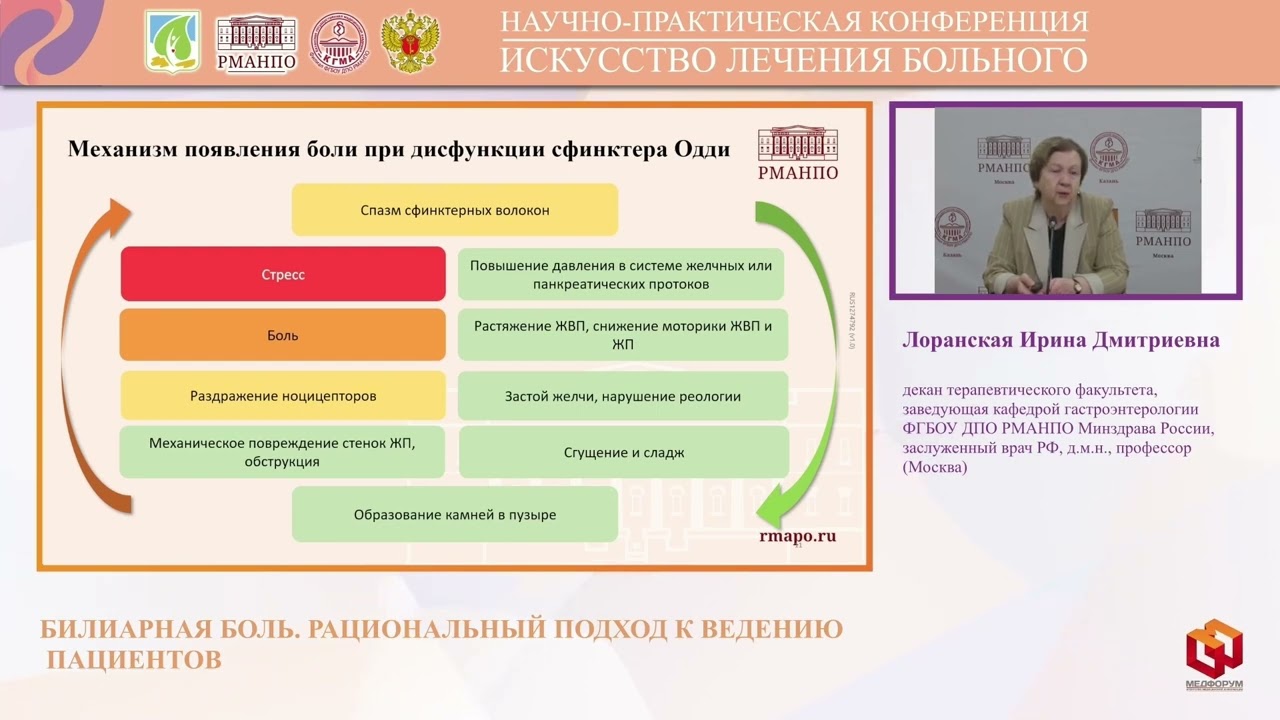 Лоранская Ирина Дмитриевна Билиарная боль  Рациональный подход к ведению пациентов