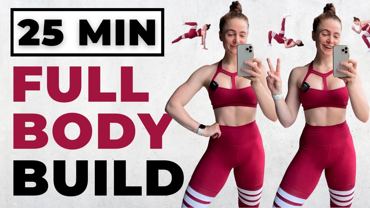 25 Min Muscle Building Workout NO WEIGHTS (High Intensity Full Body Workout)