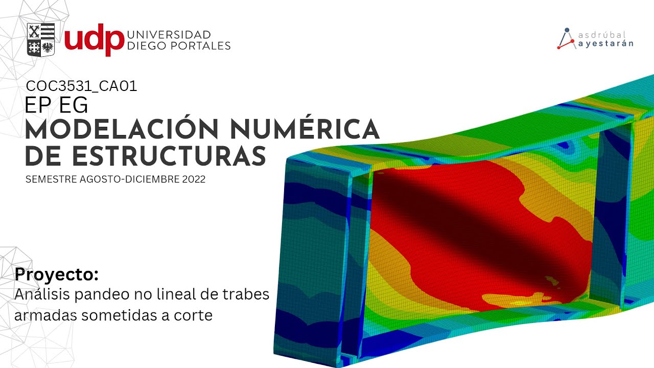 Falla por colapso de viga esbelta sometida a cortante: proyecto de fin de curso #udp