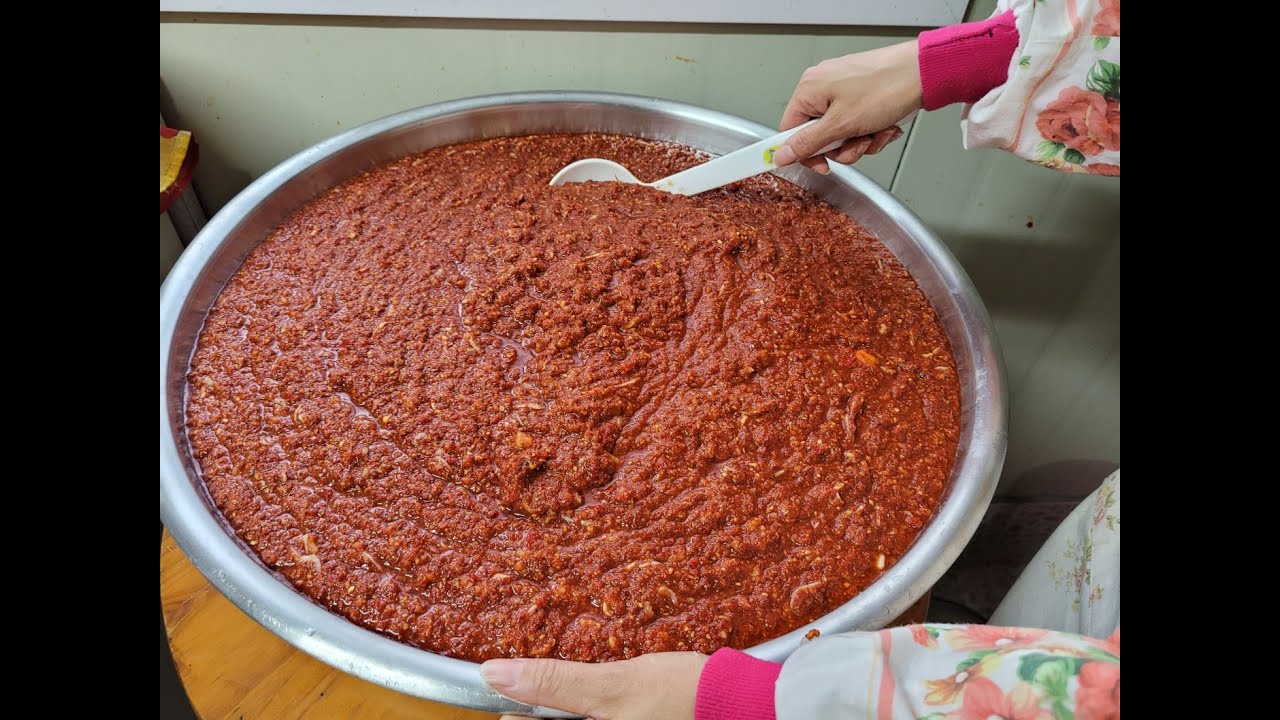 김장30포기 양념 며느리에게 전수하기