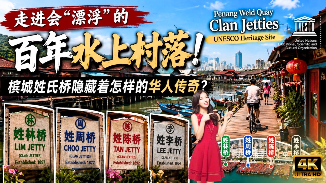 槟城世界文化遗产水上村落姓氏桥 | 姓林桥 | 姓周桥 | 姓陈桥 | 姓李桥 | Penang Weld Quay Clan Jetties Hopping UNESCO Heritage Site