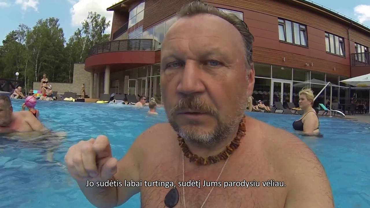 Rusijos TV laidų vedėjas Sergej Belejev Atostogų parke Palangoje
