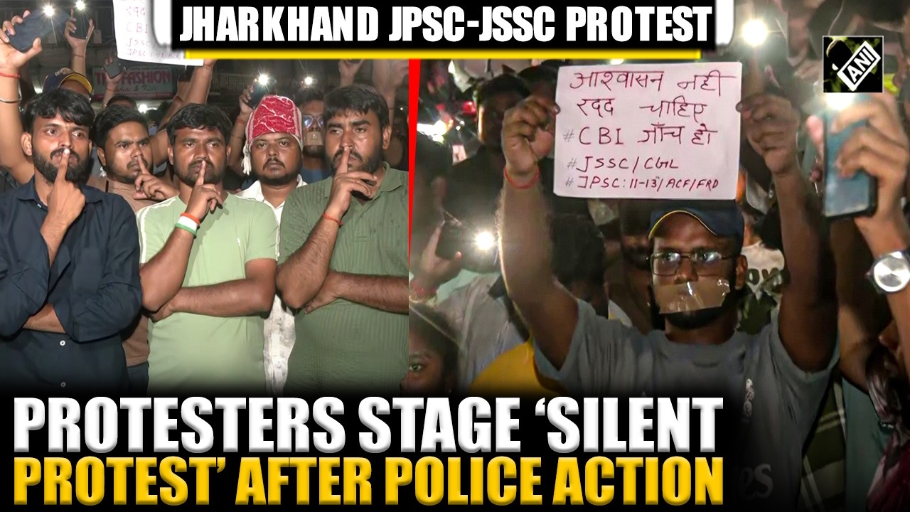 Ranchi protesters hold unique &lsquo;silent protest&rsquo; day after police action on job seeking protesters