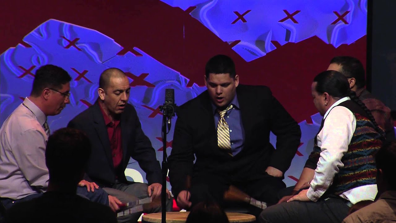Ceremonial opening performance, traditional Native American music: Bobcat Singers at TEDxBozeman