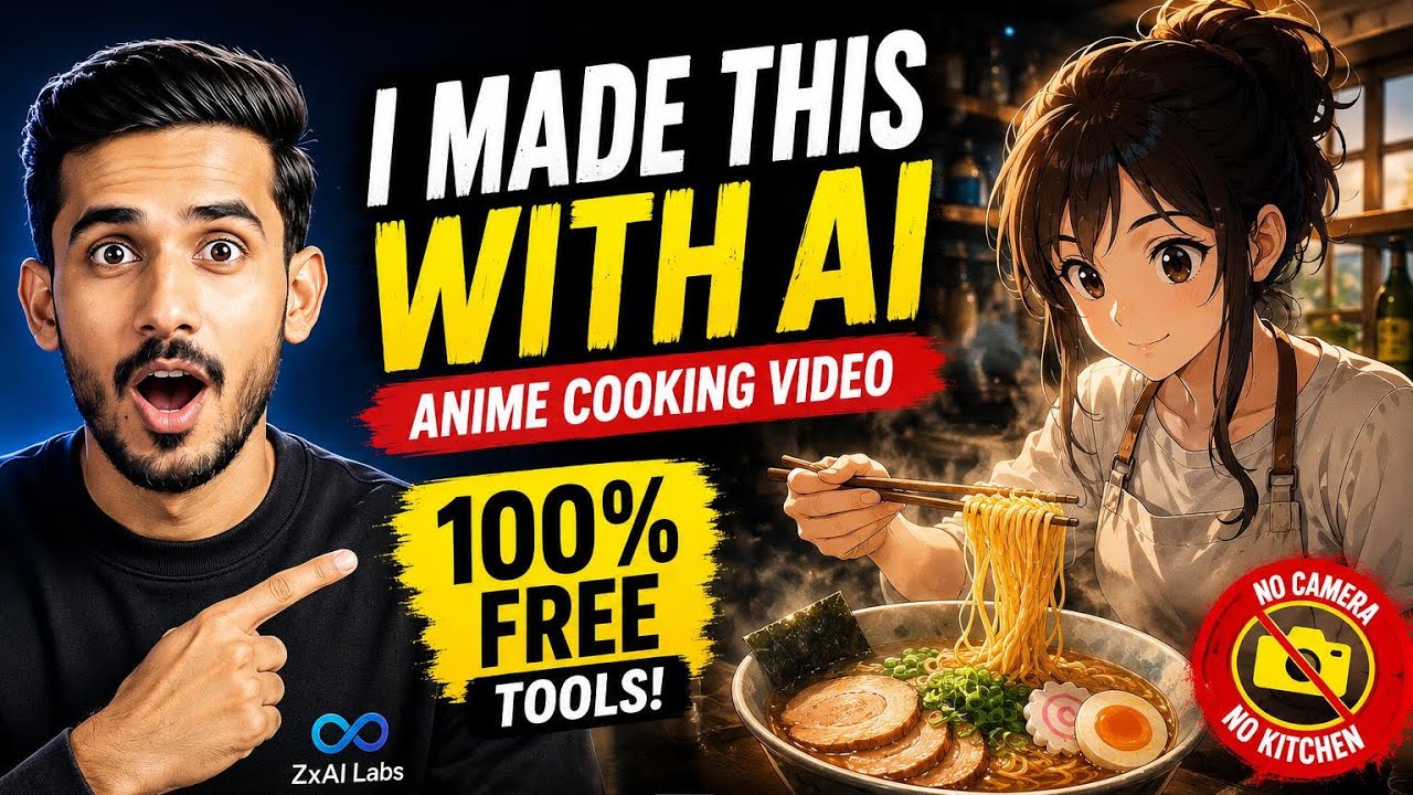 How to Create Viral Anime Cooking ASMR AI Videos with FREE AI Tools 