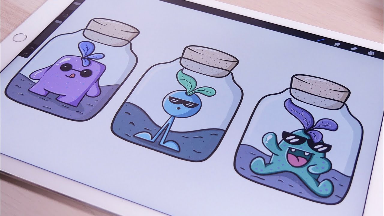 Drawing Doodles with Procreate | Prints and Stickers | iPad Pro + Apple Pencil