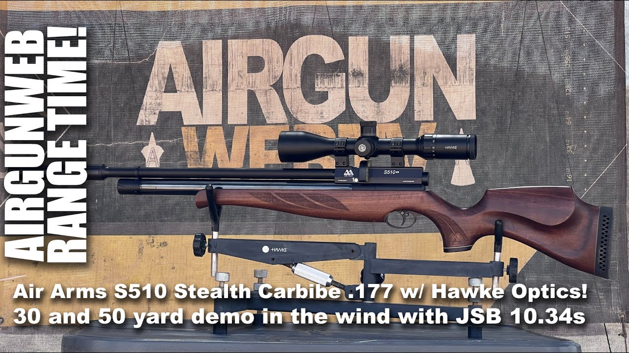 Air Arms S510 .177 Stealth Carbine - 30 and 50 yard tests with 10.34 JSB Pellets