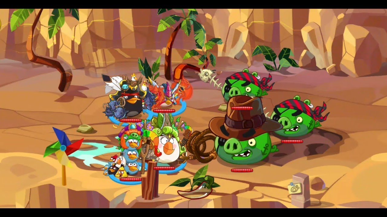 Angry birds epic all stars | cave 26 (Mysterious Sea) mini boss | Porkiana Jones level 5