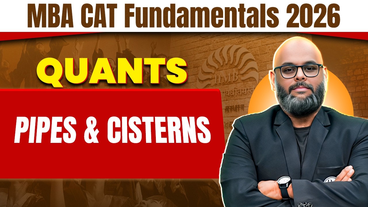 Pipes & Cisterns | Quants CAT 2026 Preparation | MBA Wallah English