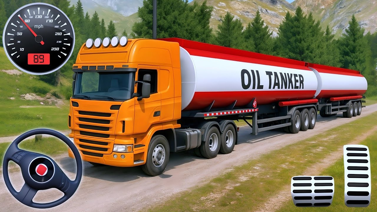 محاكي قيادة شاحنة ناقلة النفط#1 - العاب شاحنات - العاب سيارات | oil tanker games