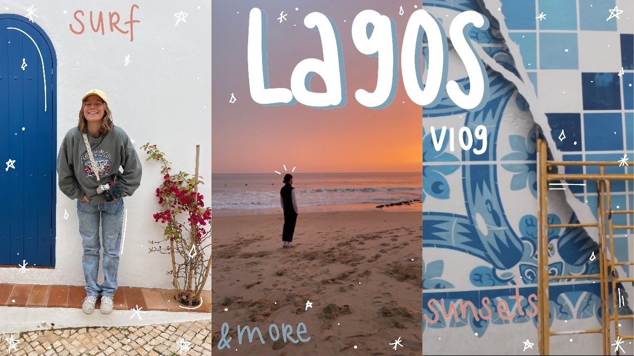 EPIC LAGOS VLOG // best sunset ever, lots of surfing, discovering the city, tattoos, puppies & more