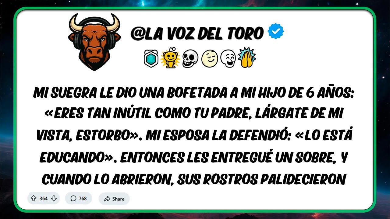 Mi SUEGRA le dio una bofetada a mi hijo de 6 años «Eres tan inútil como tu padre, lárgate de mi vist