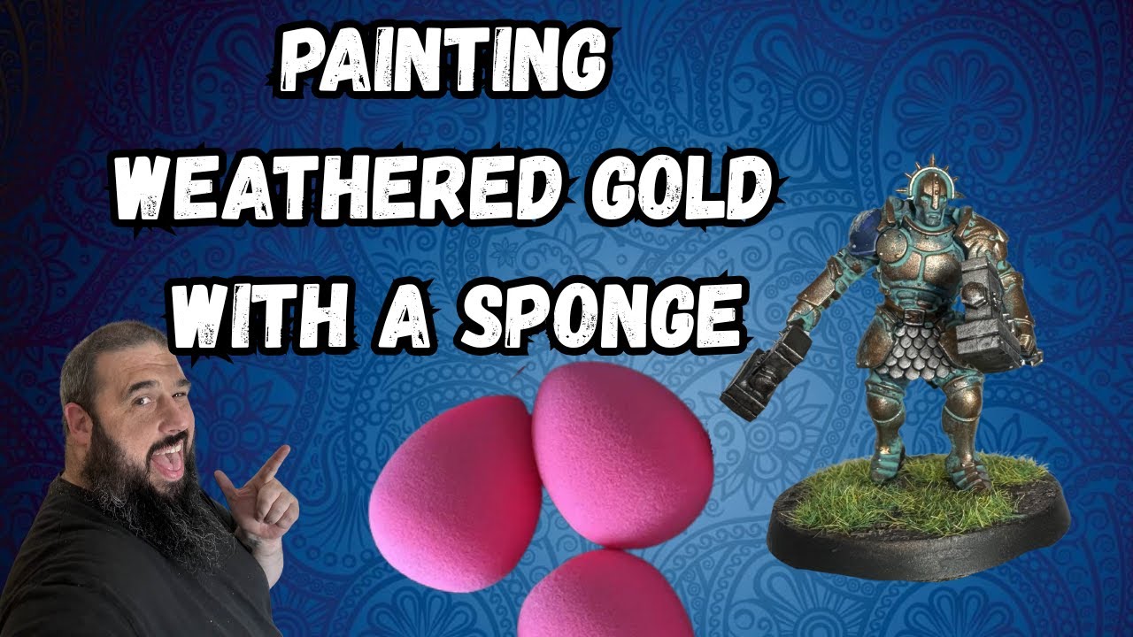 Painting With A Sponge | Weathered Gold | Warhammer