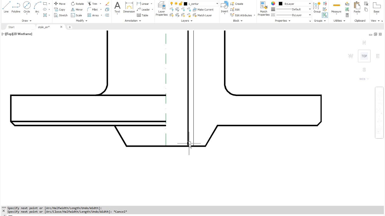 Technical drawing AutoCad 2D drawing
