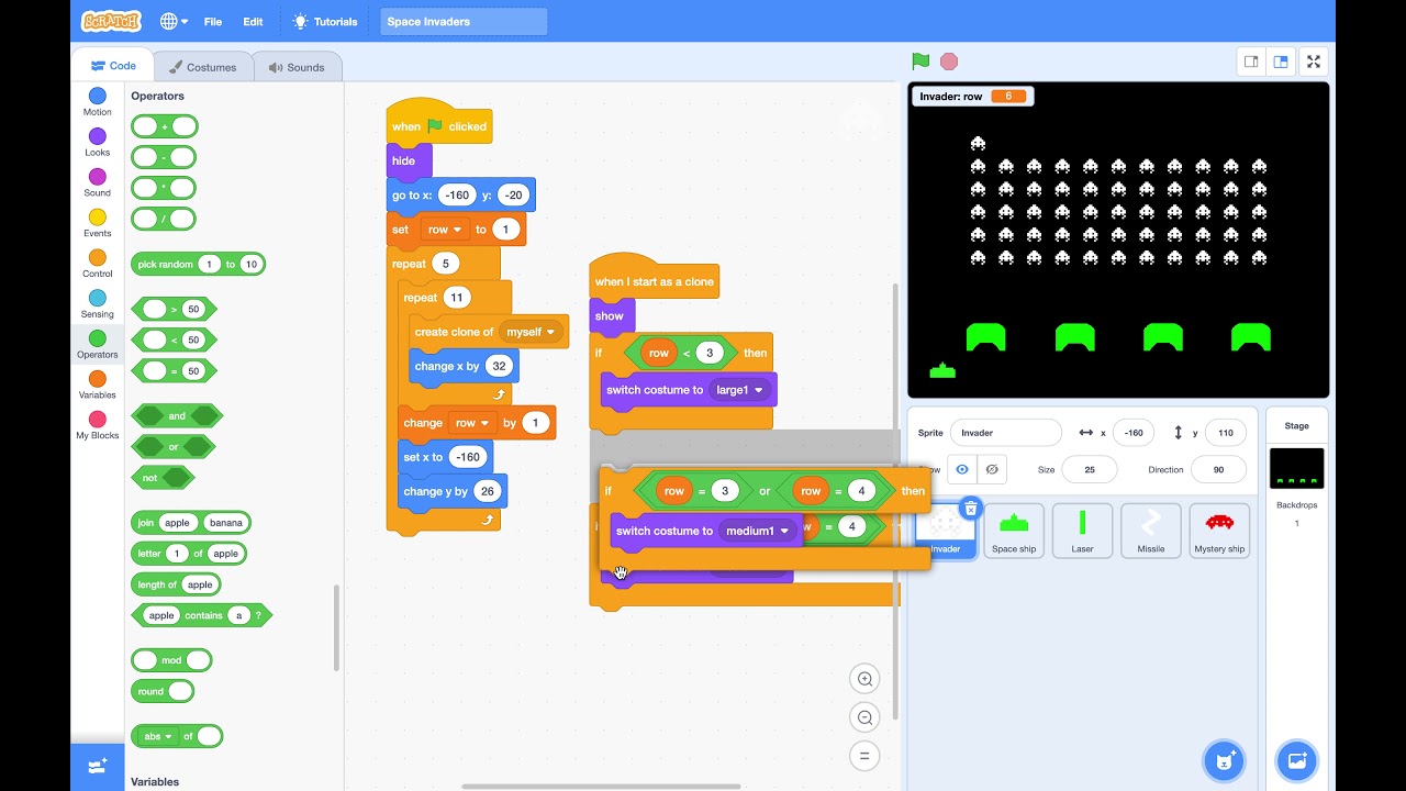 How to Make Space Invaders with Scratch (Part 1)