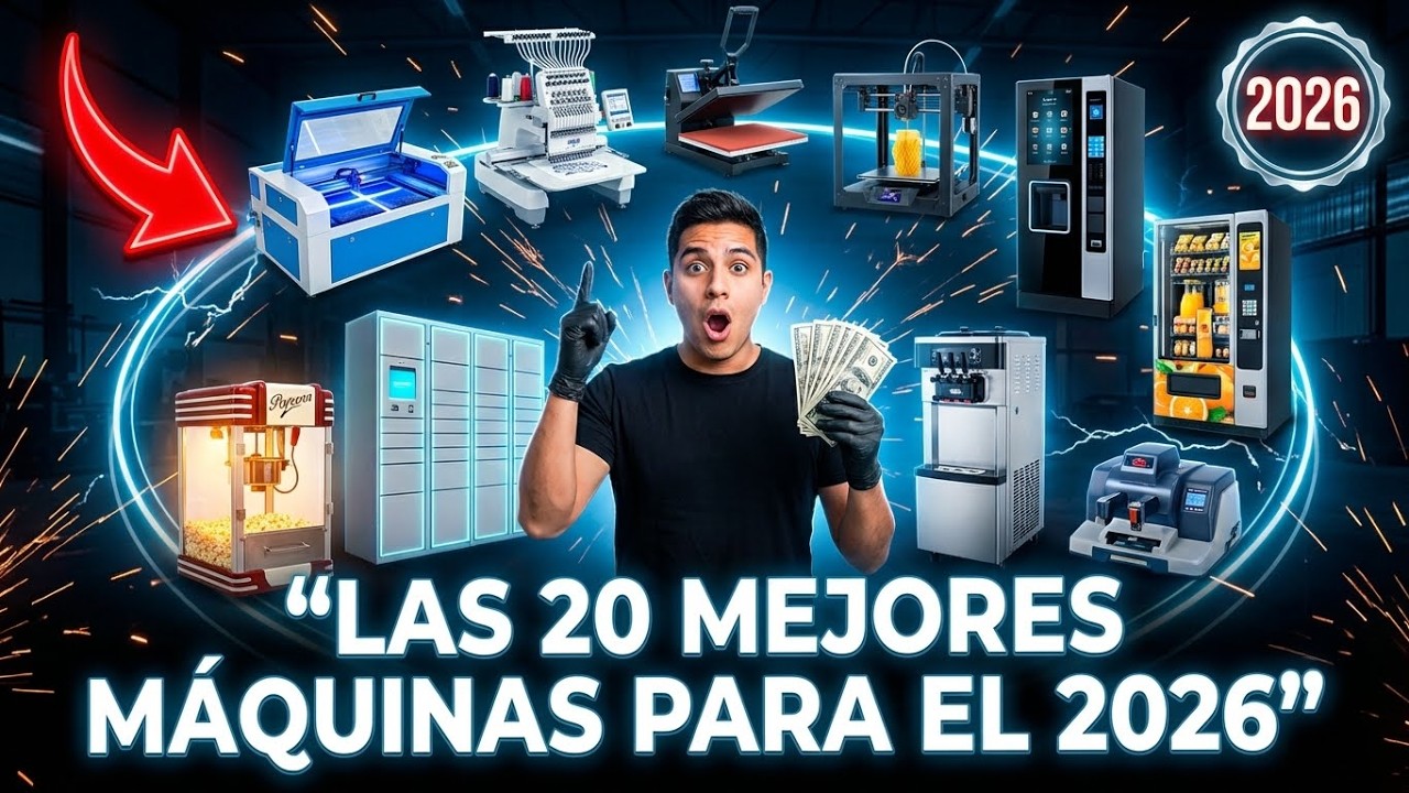 20 MÁQUINAS para Empezar Tu NEGOCIO MILLONARIO💸 |Ideas RENTABLES y 100% Comprobadas