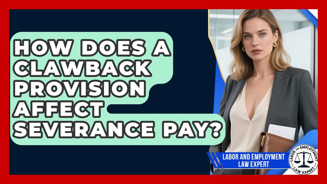 How Does A Clawback Provision Affect Severance Pay? - Labor and Employment Law Expert