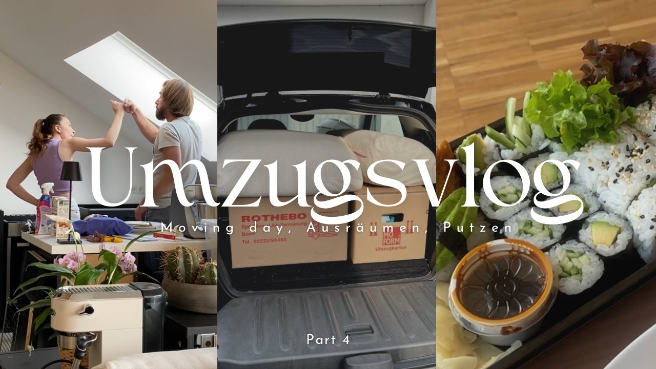 Umzugsvlog #4 | Moving day, Ausräumen, Putzen uvm. | Vlog Deutsch 4K