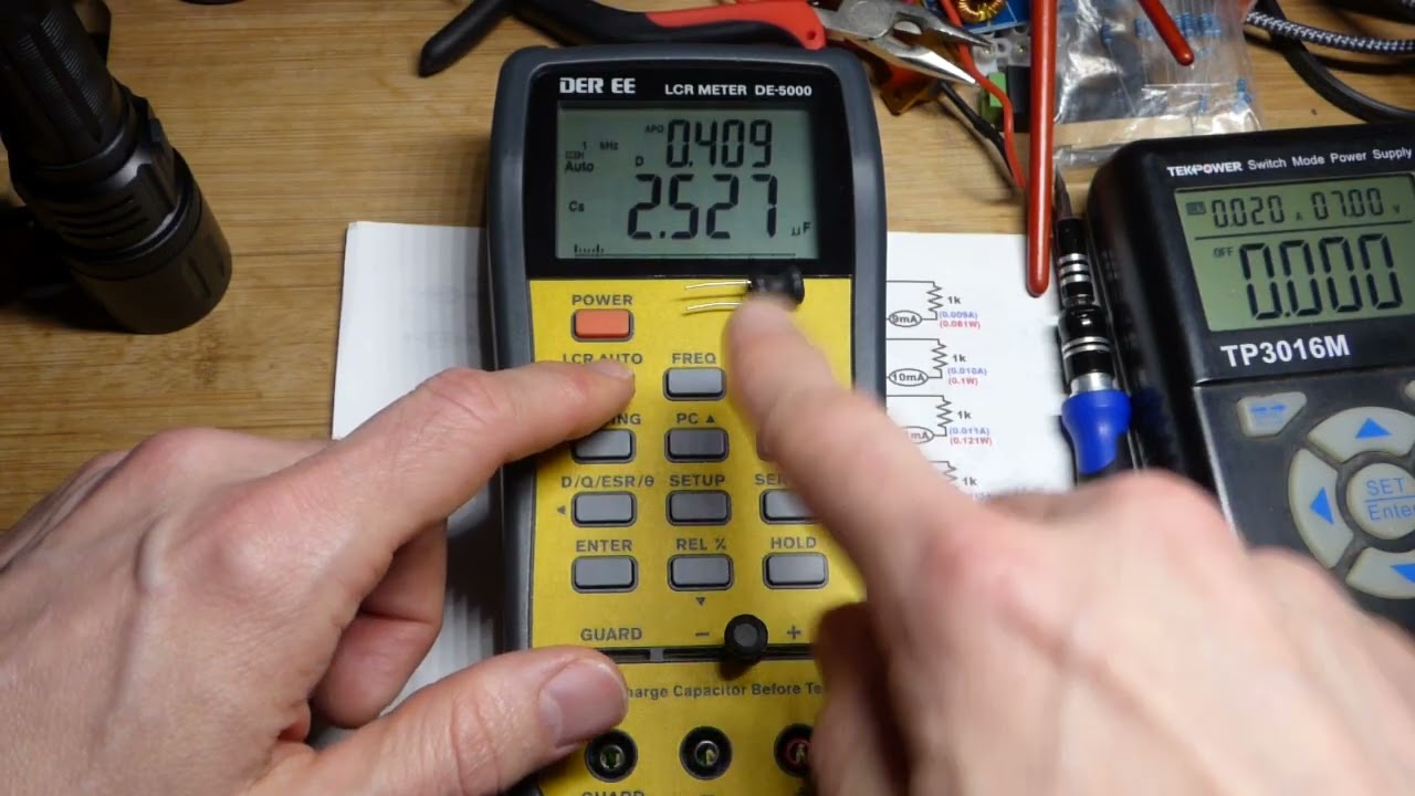 LCR Meter Measuring 10mH Inductor