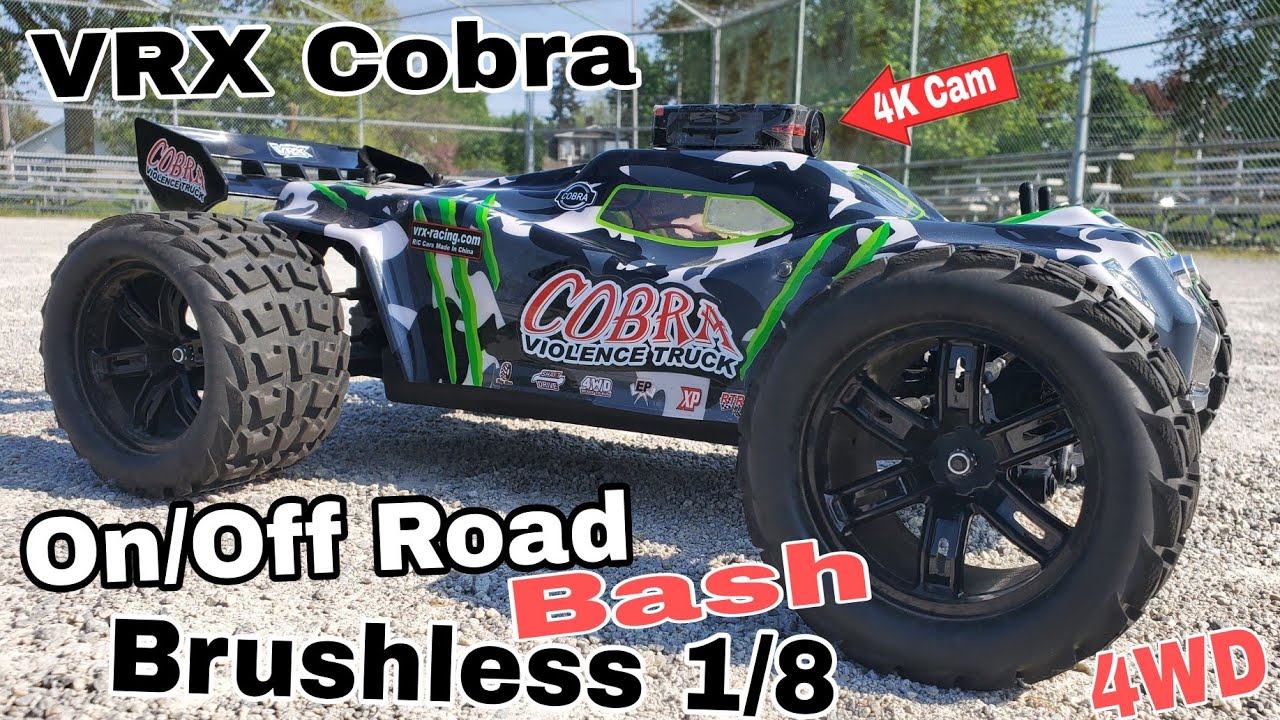 VRX Racing Cobra Brushless 1/8 RC Truggy!! Crazy On/Off Road Bashing!! 3 Locations