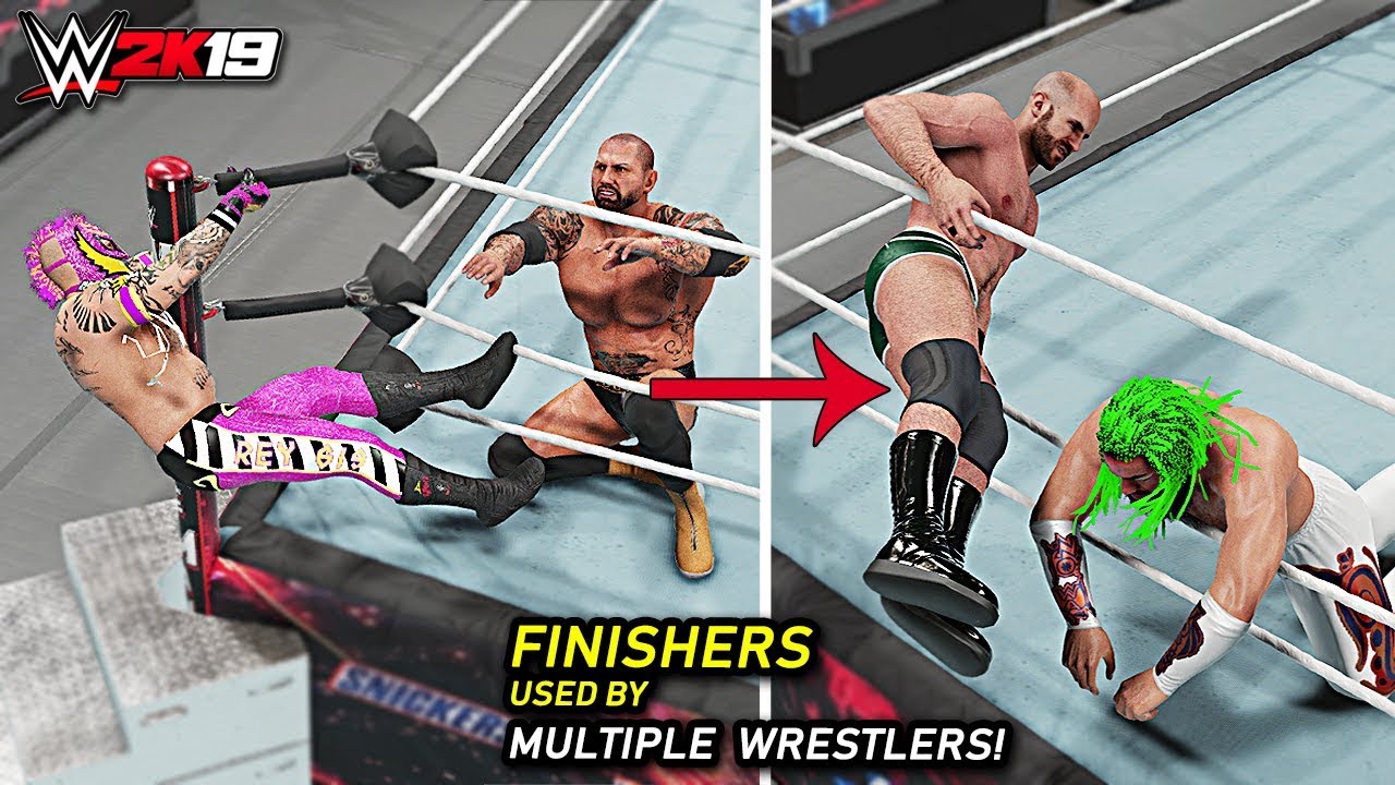 WWE 2K19 Top 10 Finishers That Have Been Used by Multiple Wrestlers! Part 3