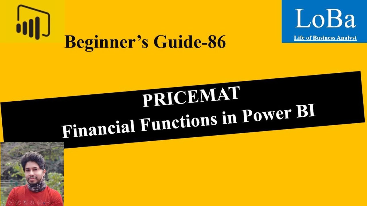 Power BI PRICEMAT function | Calculate price of a bond in PBI | Financial Functions in PBI
