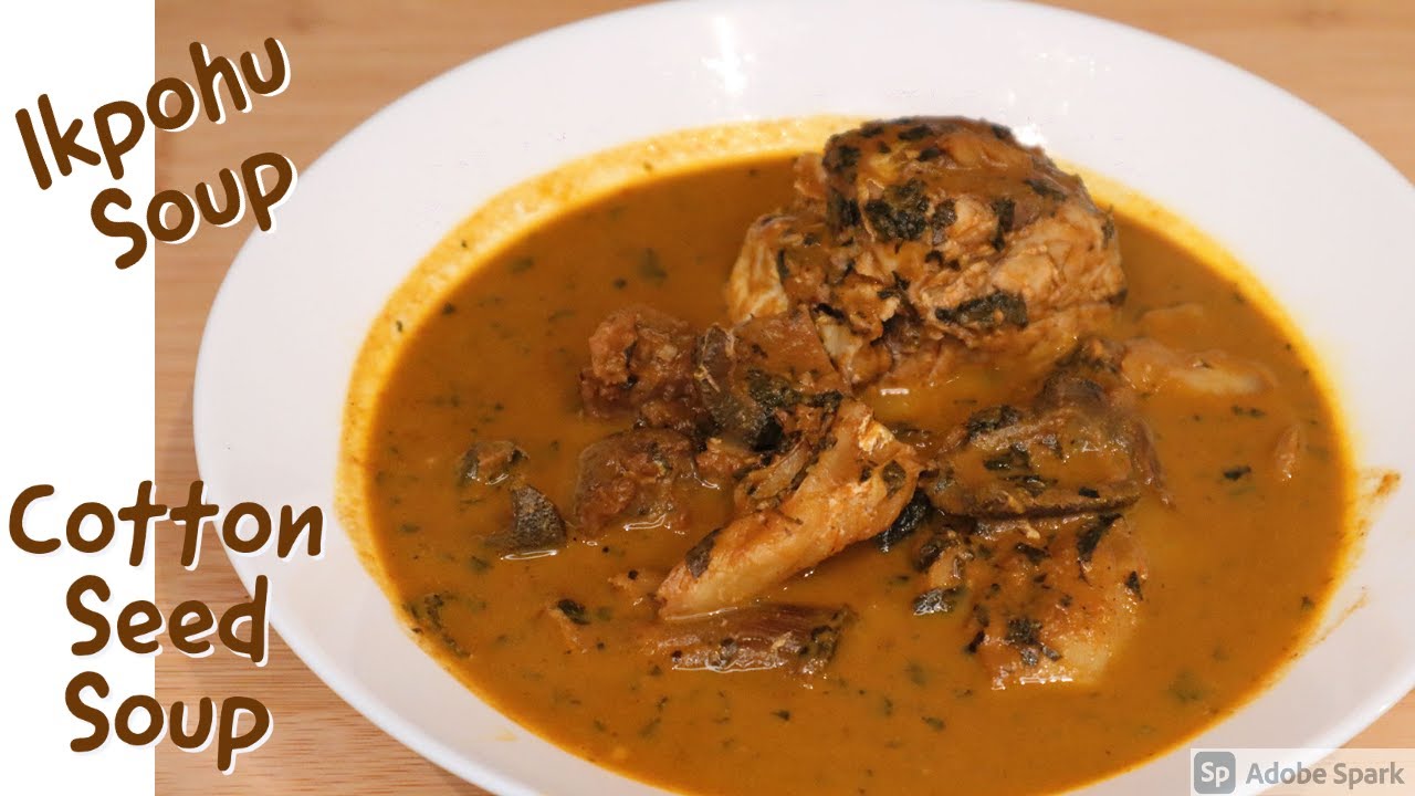 How to Cook Cotton Seed with Banga Soup ( Ikpohu Soup )