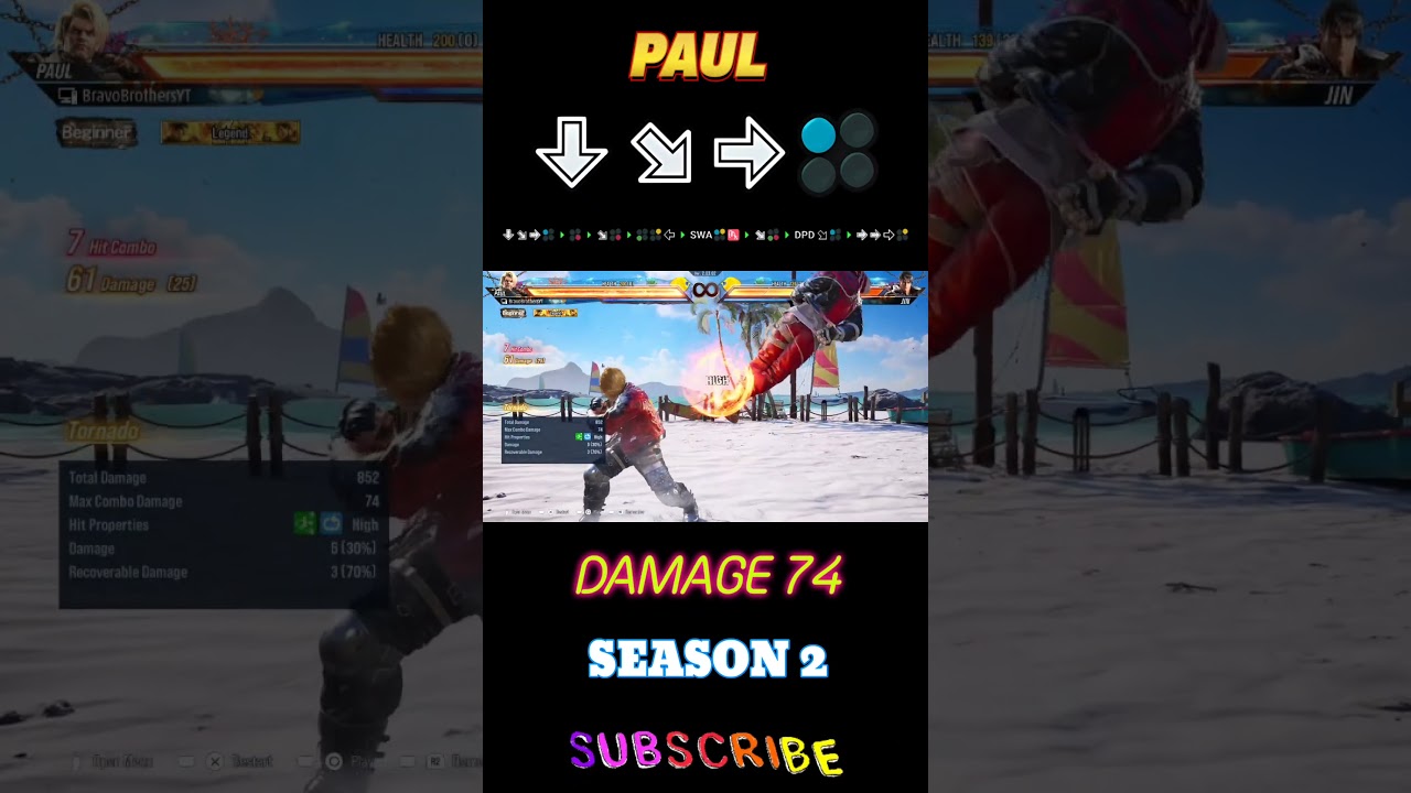 Paul Combo Guide Tekken8 I Paul season 2 combo tekken8#Paul easy combo tekken8#Paul#Combo#Tekken8