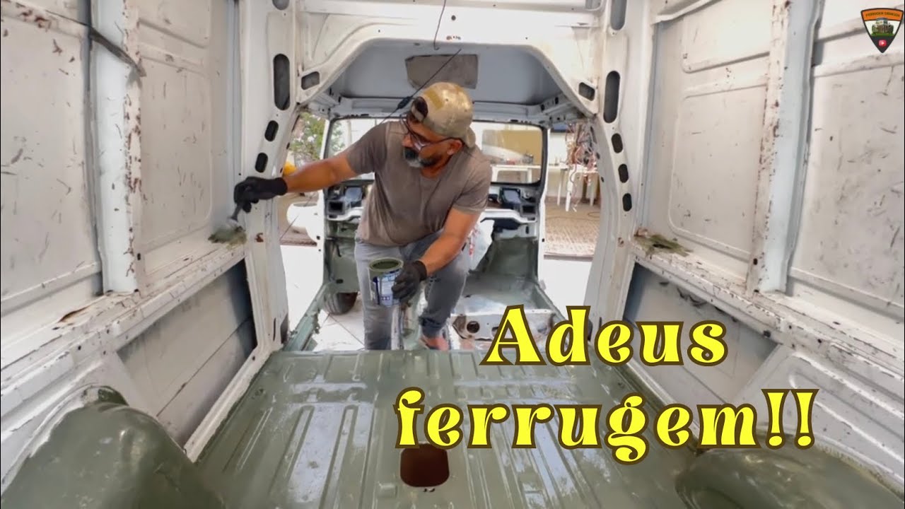 Realizando a retirada da ferrugem, haja produto !!