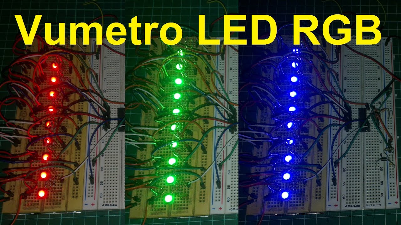 Electronica practica y basica #7: Vumetro RGB facil de hacer