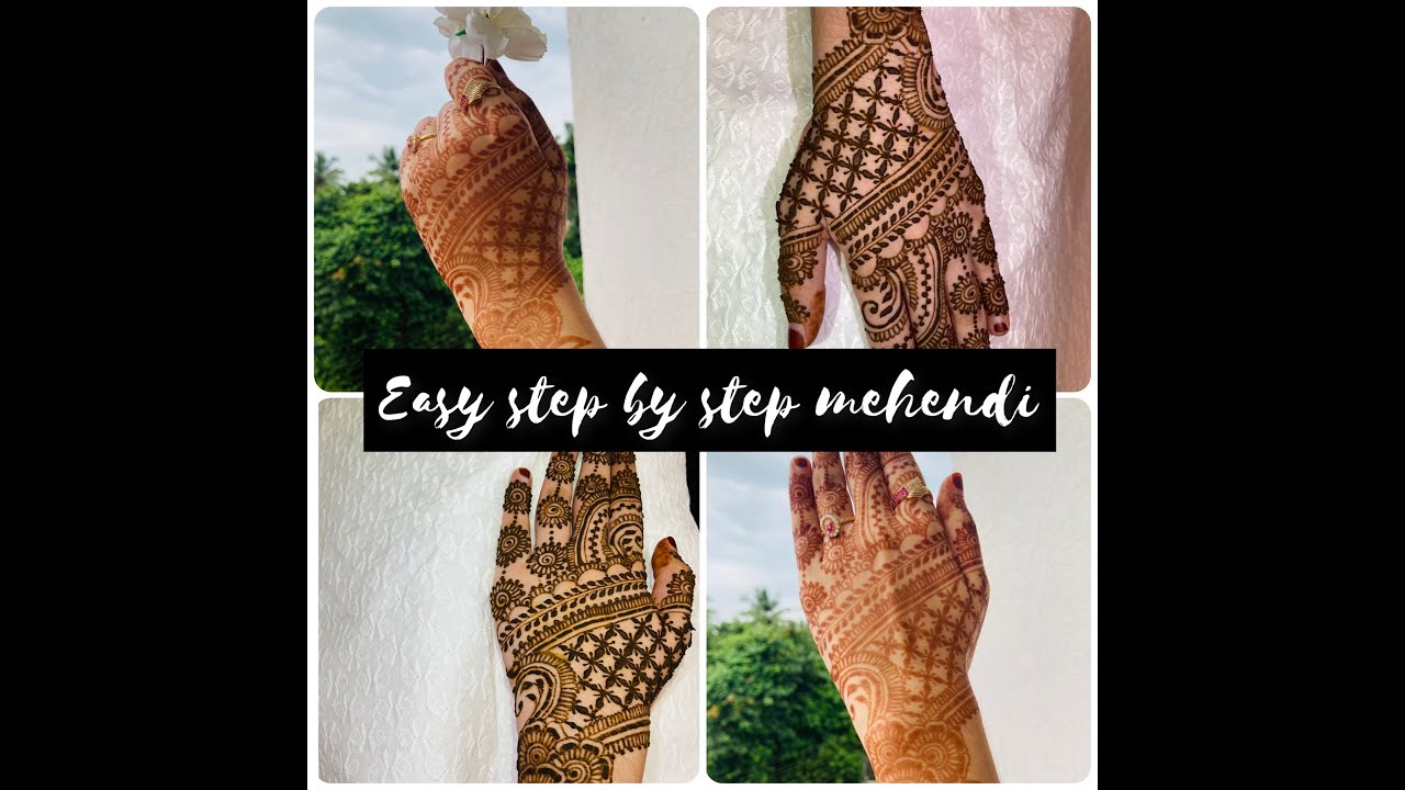 Step by step mehendi tutorial | festive henna design | party Henna design | Learn Mehndi